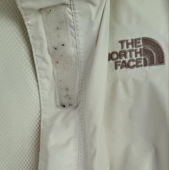 North Face Hyvent Hooded White Rain Jacket Windbreaker - Picture 12 of 15